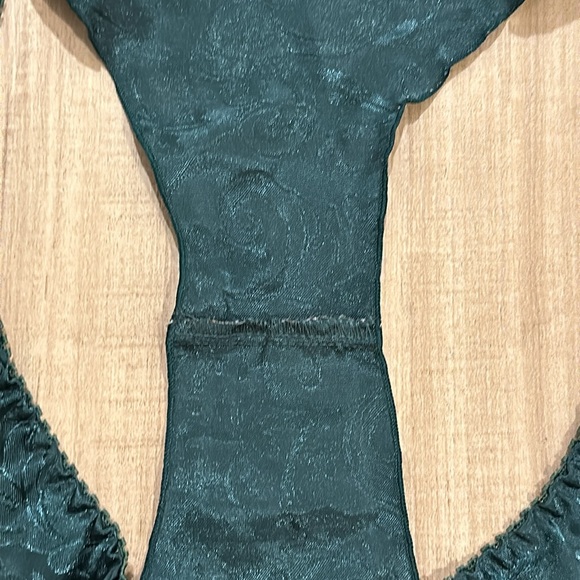 Vintage Gold Label Victoria’s Secret Green Satin Shorts - Picture 3 of 4